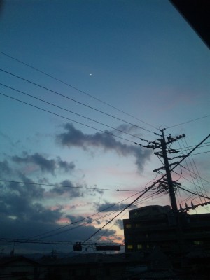 今日の夕日